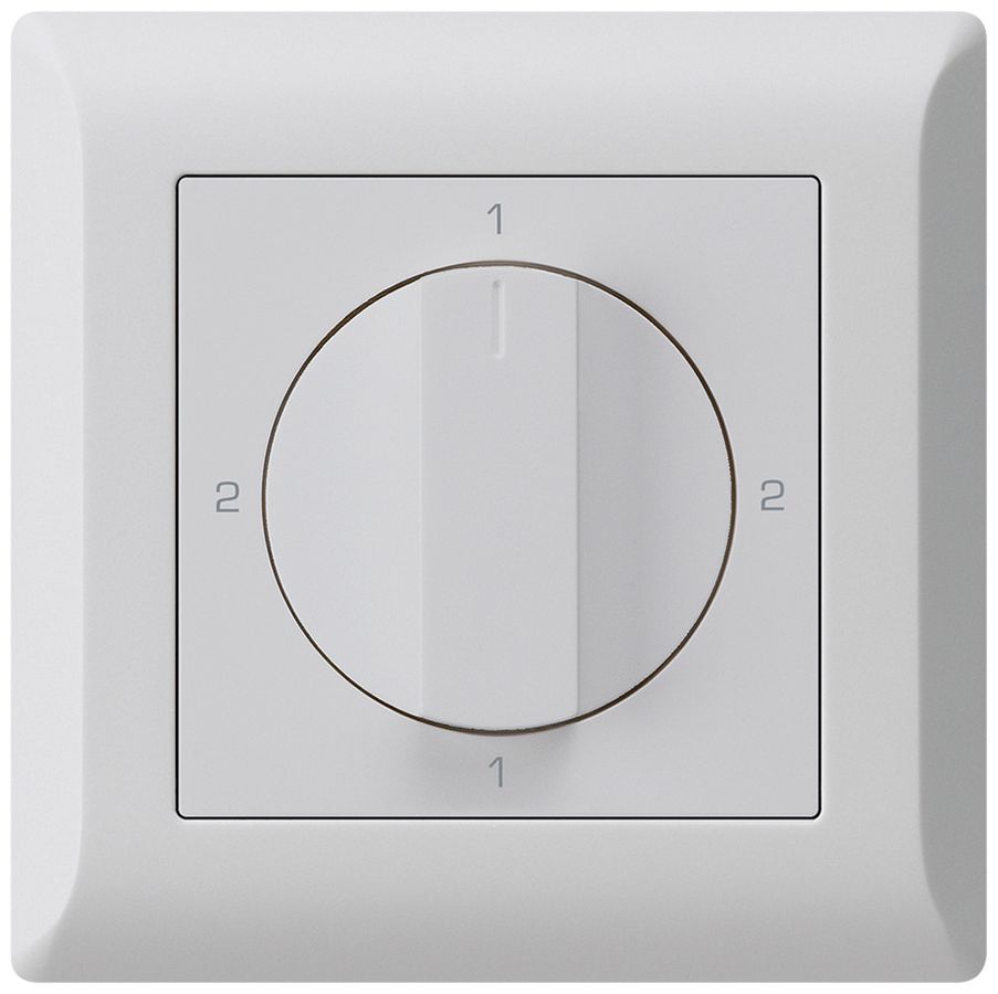 UP-Drehschalter kallysto.line 3/1L hellgrau mit Drehgriff