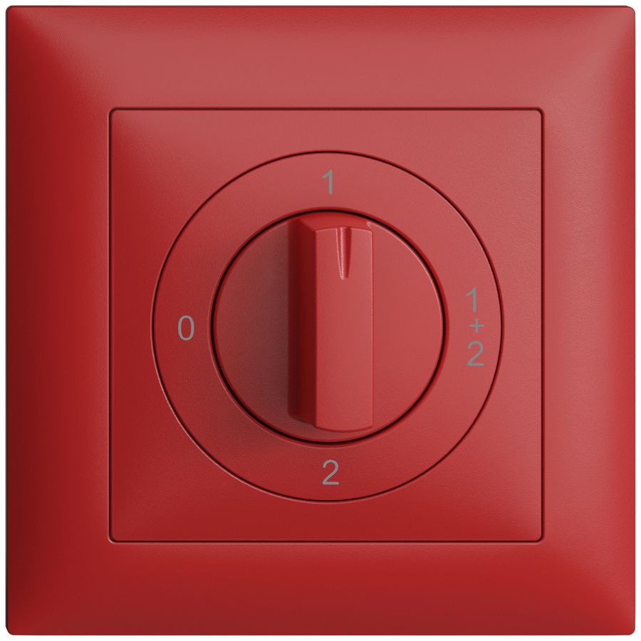 Frontset EDIZIOdue 0-1-1+2-2 88×88mm berry für Drehschalter