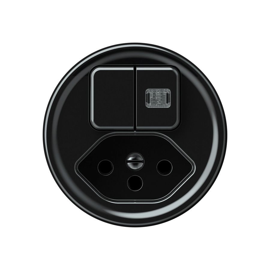 Frontset origin kombination Doppelknopf 1×beleuchtet + T13 Shutter 60×60mm sz