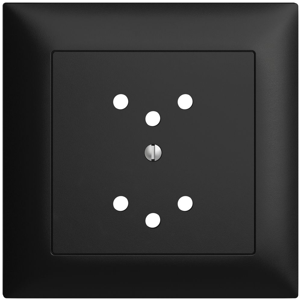 Frontset EDIZIOdue schwarz 88×88mm 2×T12