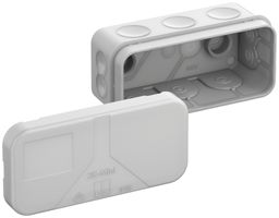 Scatola di derivazione AP 2K-Mini-L 89×43×38mm, grigio chiaro