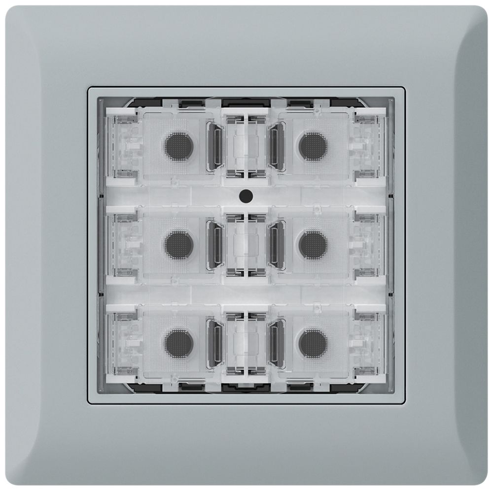 Poussoir KNX ENC KLI p.6×touches 6×points actionnables LED gris