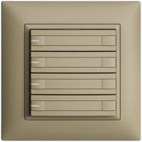 UP-Taster KNX 4-fach EDIZIOdue sand RGB mit LED mit Papiereinlage