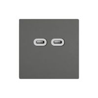 USB-Ladesteckdose EDIZIO.liv SNAPFIX® 230VAC 18W 2×USB Typ C dgu