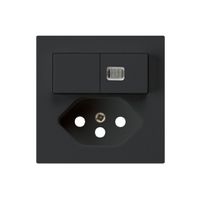 Frontset kallysto 60×60 schwarz mit 1 Linse für Kleinkombi S1/T13