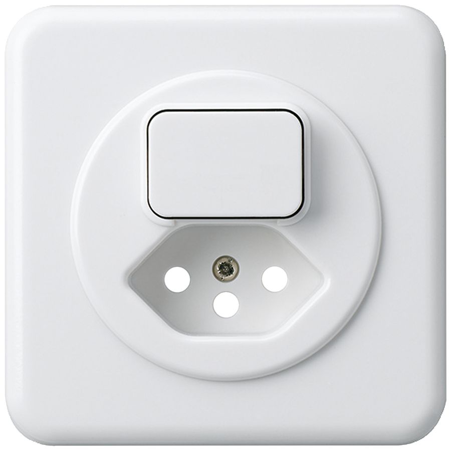 UP-Frontset basico für Kombination Dimmer+Typ 13 weiss