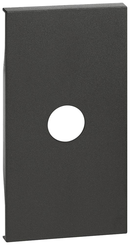 Abdeckung Living Now für TV 1-Loch 2 Module schwarz