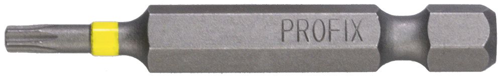 Bit Torx-Schraube PROFIX T10×50mm 1/4" Markierung gelb