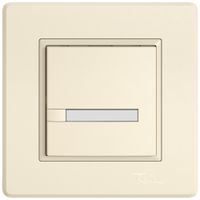 Poussoir universel ENC EDIZIO.liv UNI SNAPFIX® s.LED 1× comm.1T étiqu.cr