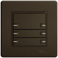 Poussoir KNX RGB ENC EDIZIO.liv SNAPFIX® capteur temp.RGB-LED 6× comm.1T br