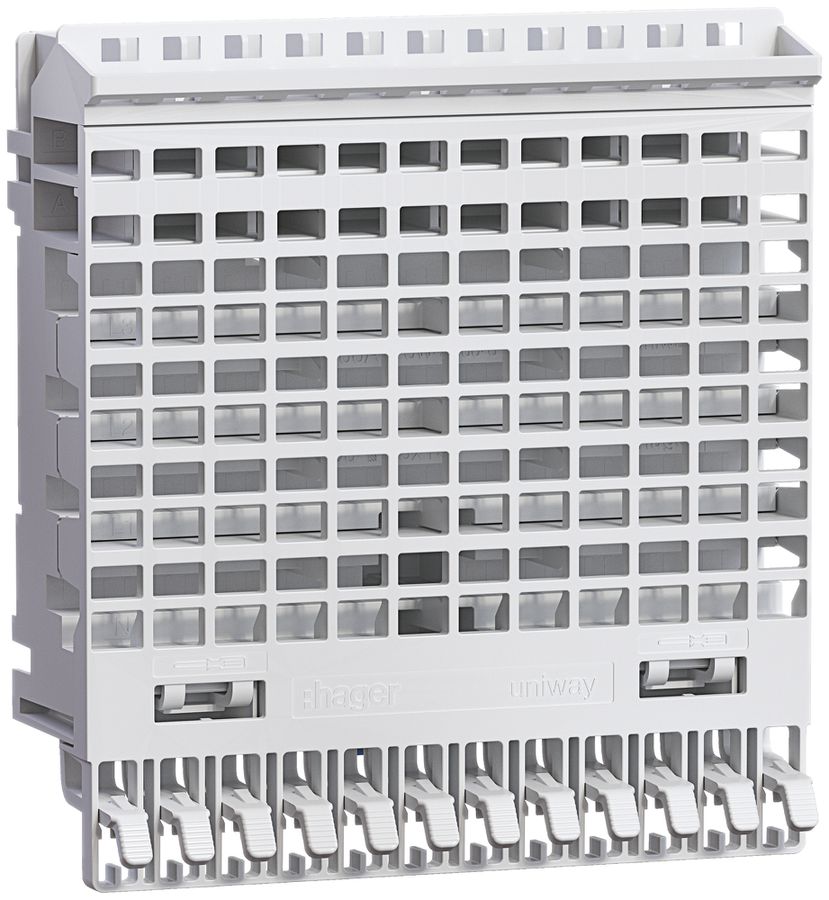 Zoccolo a innesto Hager uniway 160A 108mm 12 posti per barre 15×3mm