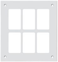 Montageplatte Hager FLF 3/5 2×3 Aluminium eloxiert weiss