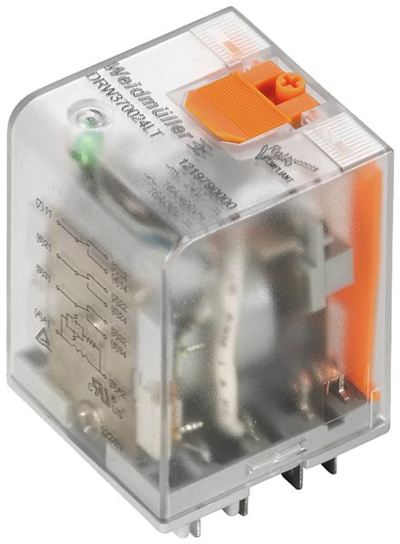 Relais WM DRH174110LT 1NC AgSnO2 99…121VDC 16A/500VAC Prüftaste