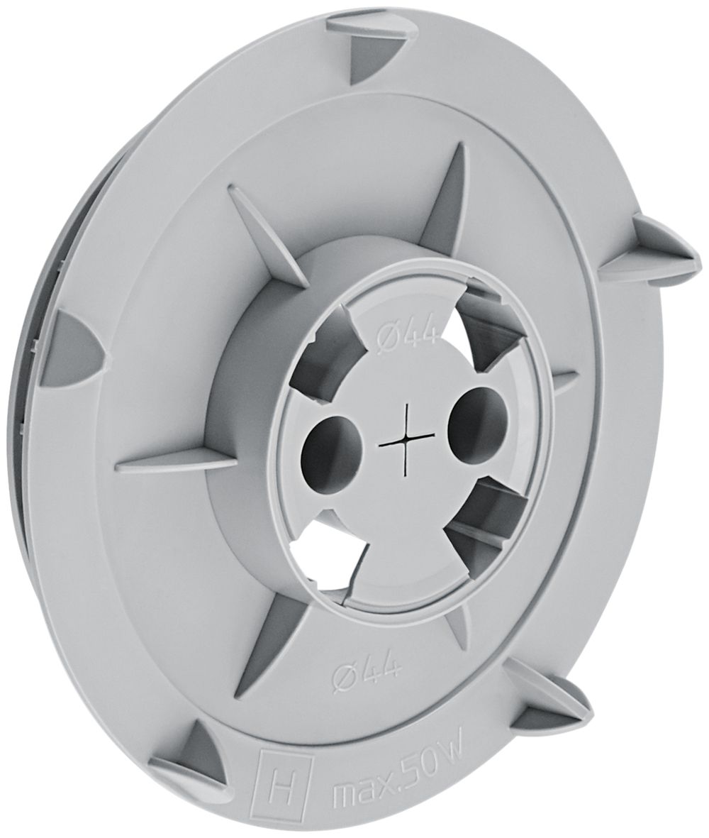 Coperchio p.scatola d'incastro HSB Lumina p.LED e rilevatore Ø44mm s.alogeni