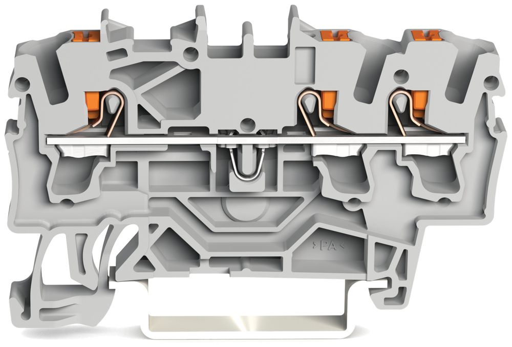 Borne de passage WAGO TopJob-S 2.5mm² 3L gris série 2202