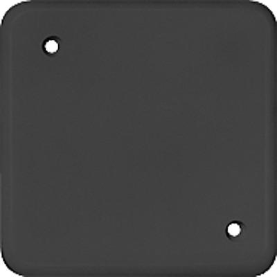 Abdeckplatte I 2-Befestigungslöcher schwarz