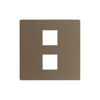 Frontplatte EDIZIOdue elegance für 2×Taster hazel