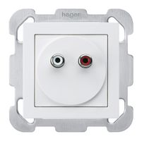 Presa di raccordo INC kallysto B audio RCA bianco