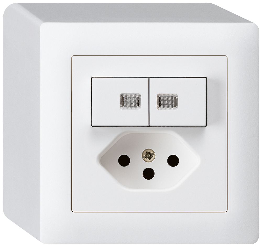 AP-Leuchtkombination 2×AR/1L+T13 weiss kallysto 2 Linsen