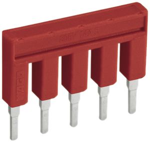 Pettine collettore WAGO isolato 8 volte 18A, rosso