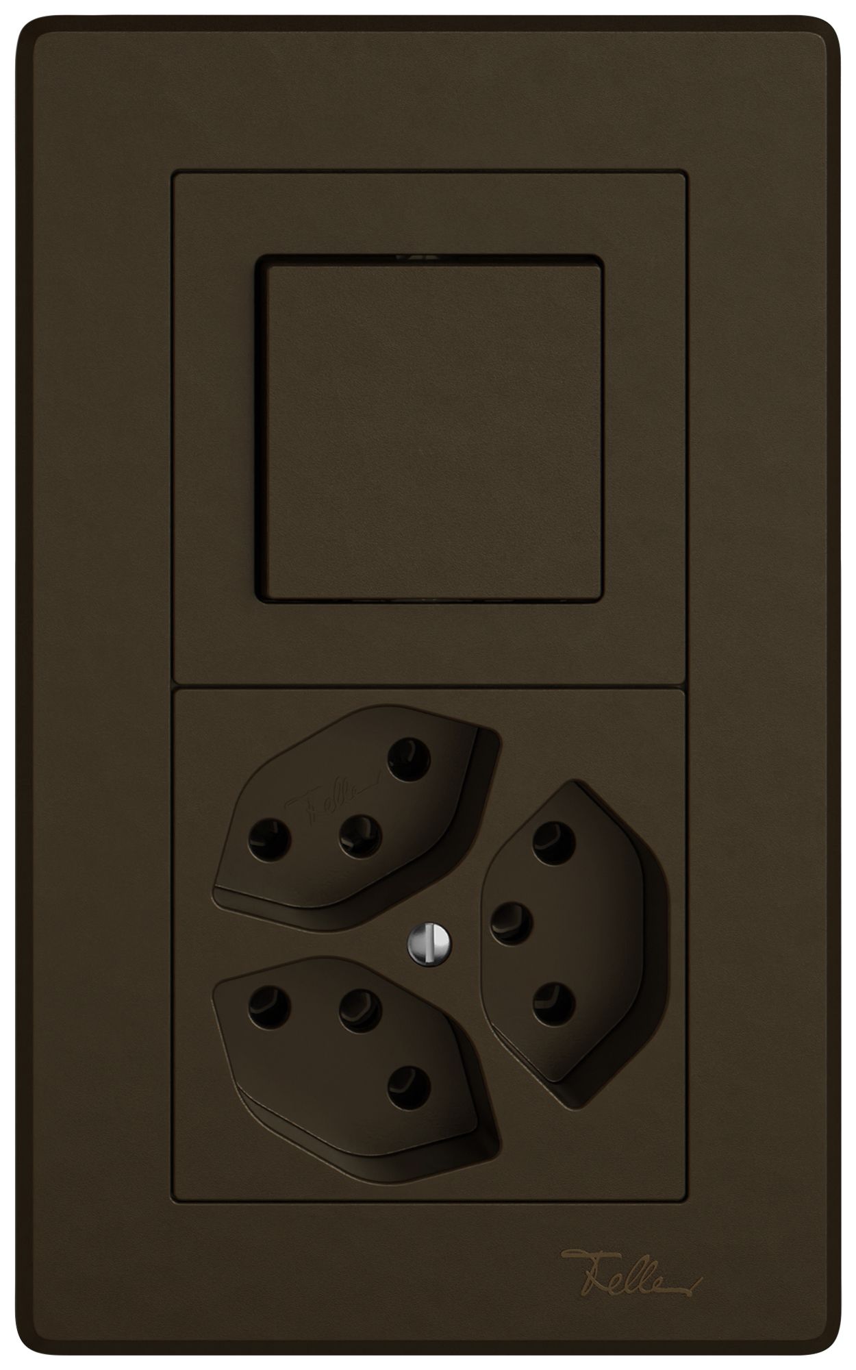 Combinazione INC EDIZIO.liv SNAPFIX® 2×1 156×96mm schema 3/1L+3×T13 marrone