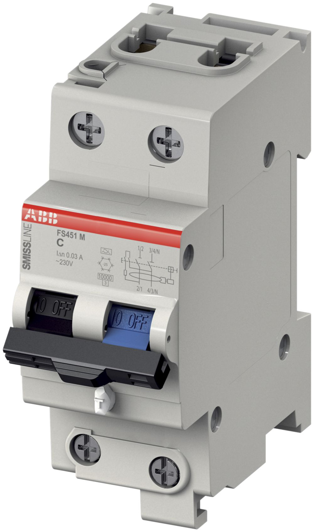 Disgiuntore differenziale SMISSLINE CLASSIC 32/30 C 1P+N 6kA