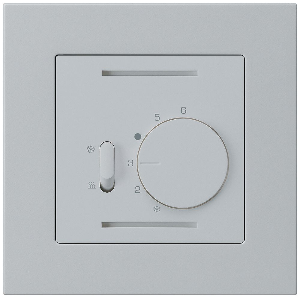 UP-Thermostat Hager kallysto.pro, mit Schalter Heizen/Kühlen, hellgrau