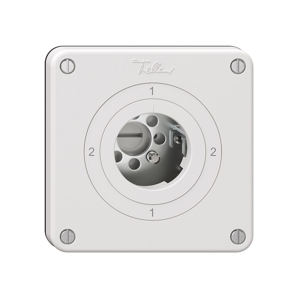 Interrupteur rotatif NEVO, 3/2L, sans cylindre, KS, 2-1-2-1, blanc