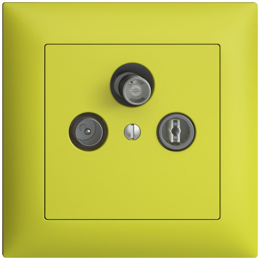 Prise d'antenne ENC SAT DB52 EDIZIOdue lemon, avec IEC/F