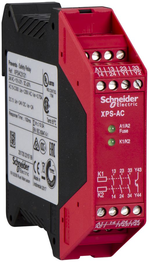 Élément de sécurité SE XPSAC, ARRET D'URGENCE, 24V, fixe, PLe