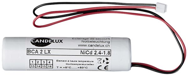 Accu NiCd BCA 2 LX, 2.4V/1.8Ah 1h, pour CFY/CFQ