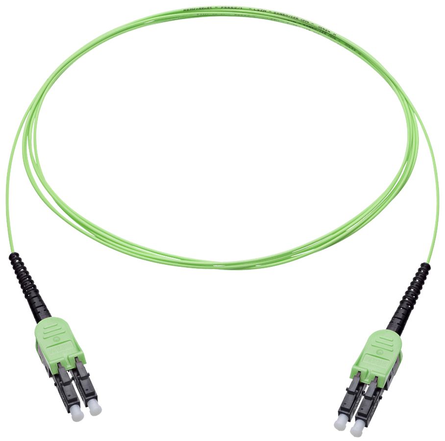 Câble patch FO R&M, LC-QR UniBoot APC ↔ LC-QR UniBoot APC, OS2, LSZH, 5m