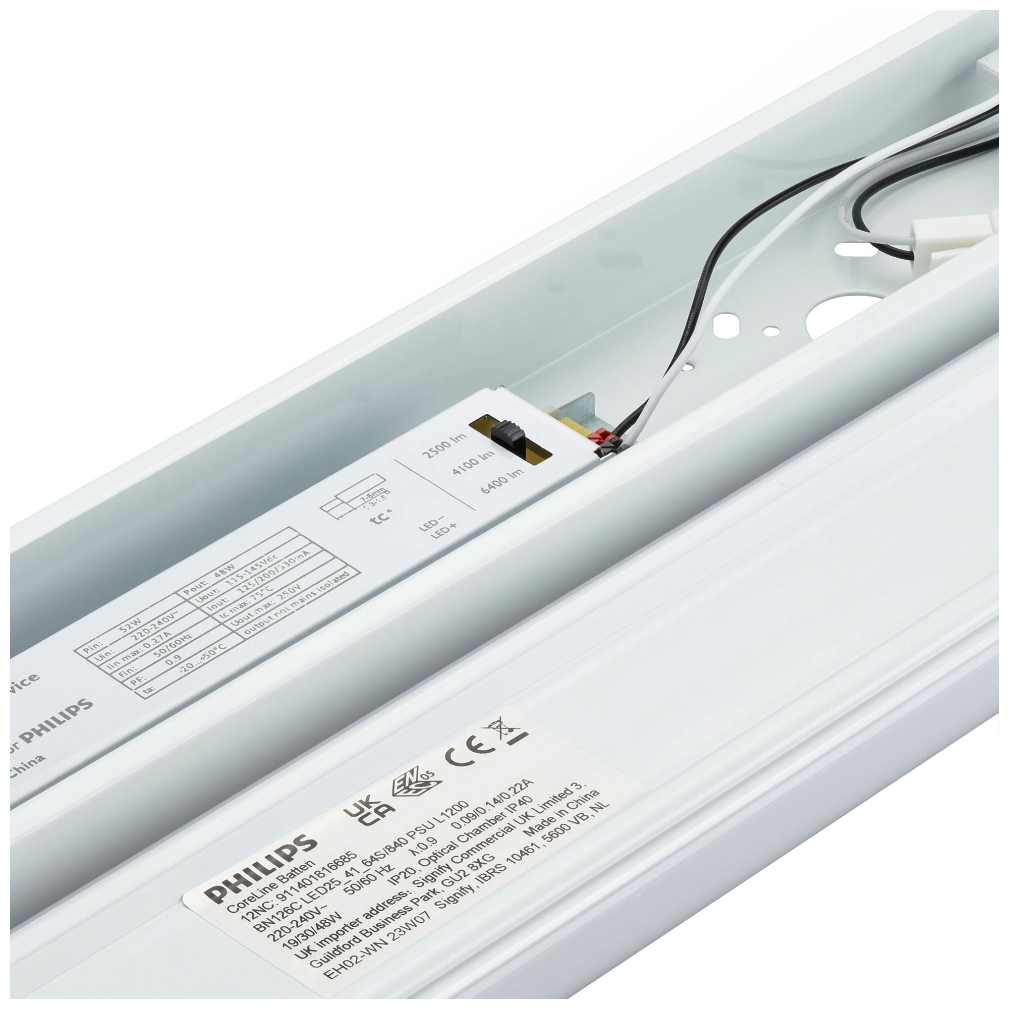 LED-Lichtleiste Philips Coreline BN126C 29.5W 4100lm 830/840 1.2m ws BZS