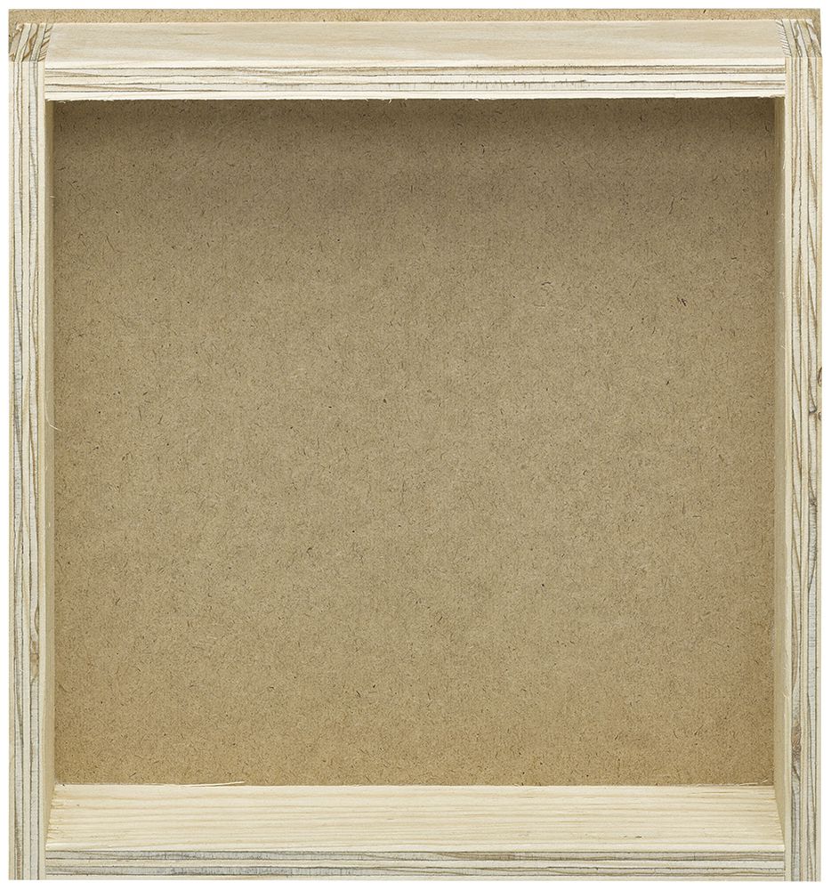 Scatola incastrata robusto 3×3 legno grezzo