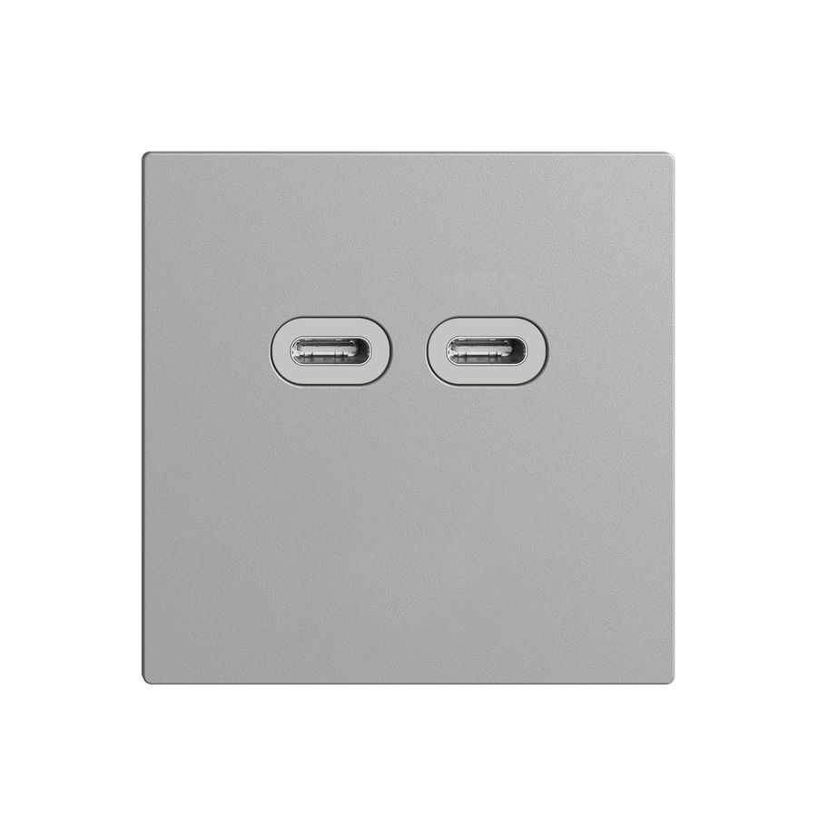 Steckdose USB 18W 2×Typ C Feller EDIZIOdue F 230V 3600mA silver