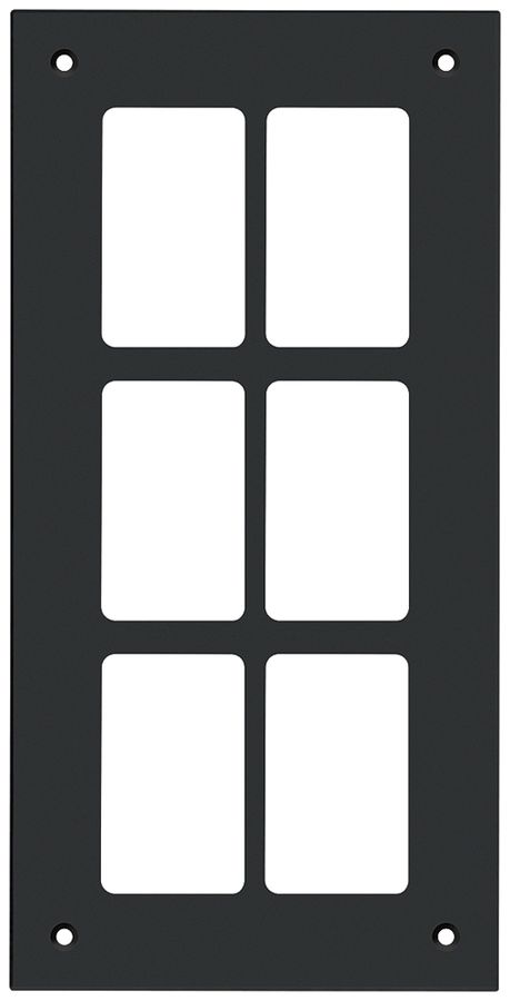 Plaque de montage Hager FLF 3/5 3×2 aluminium anodisé no