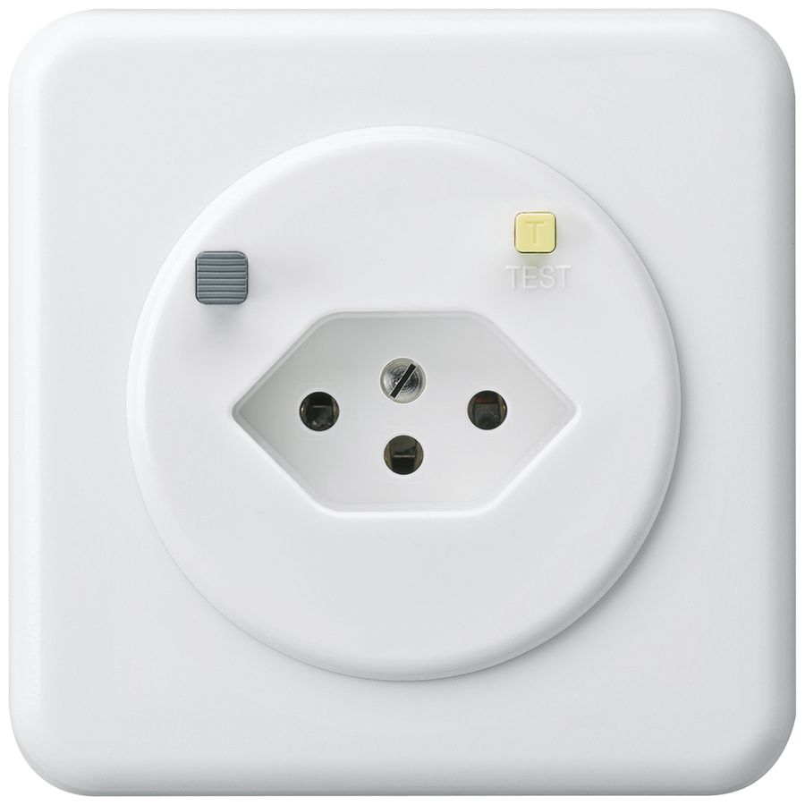 Presa INC basico C T13 FI 30mA bianco