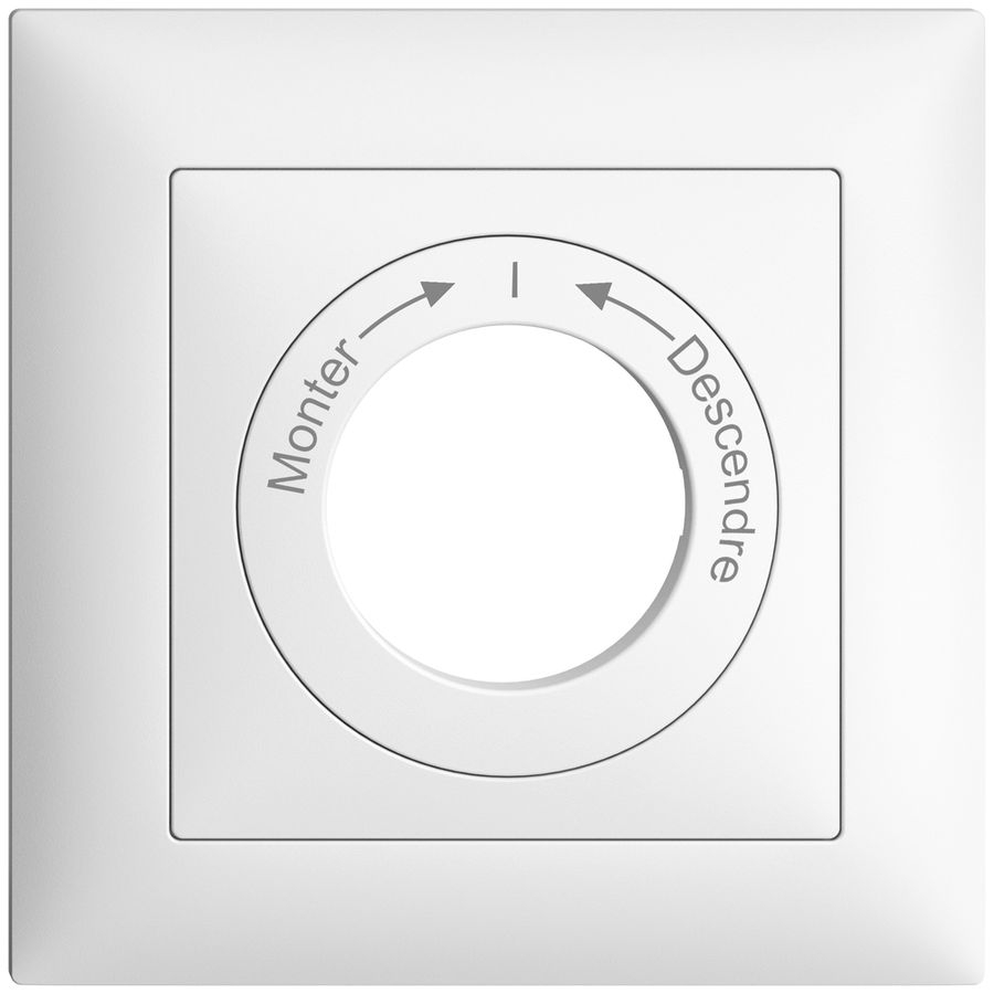 Kit front.Monter->I<-Descendre EDIZIOdue 88×88mm blanc
