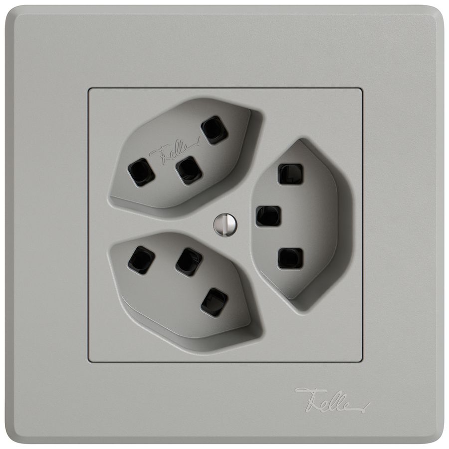 UP-Steckdose EDIZIO.liv SNAPFIX® 3×T23 hgu