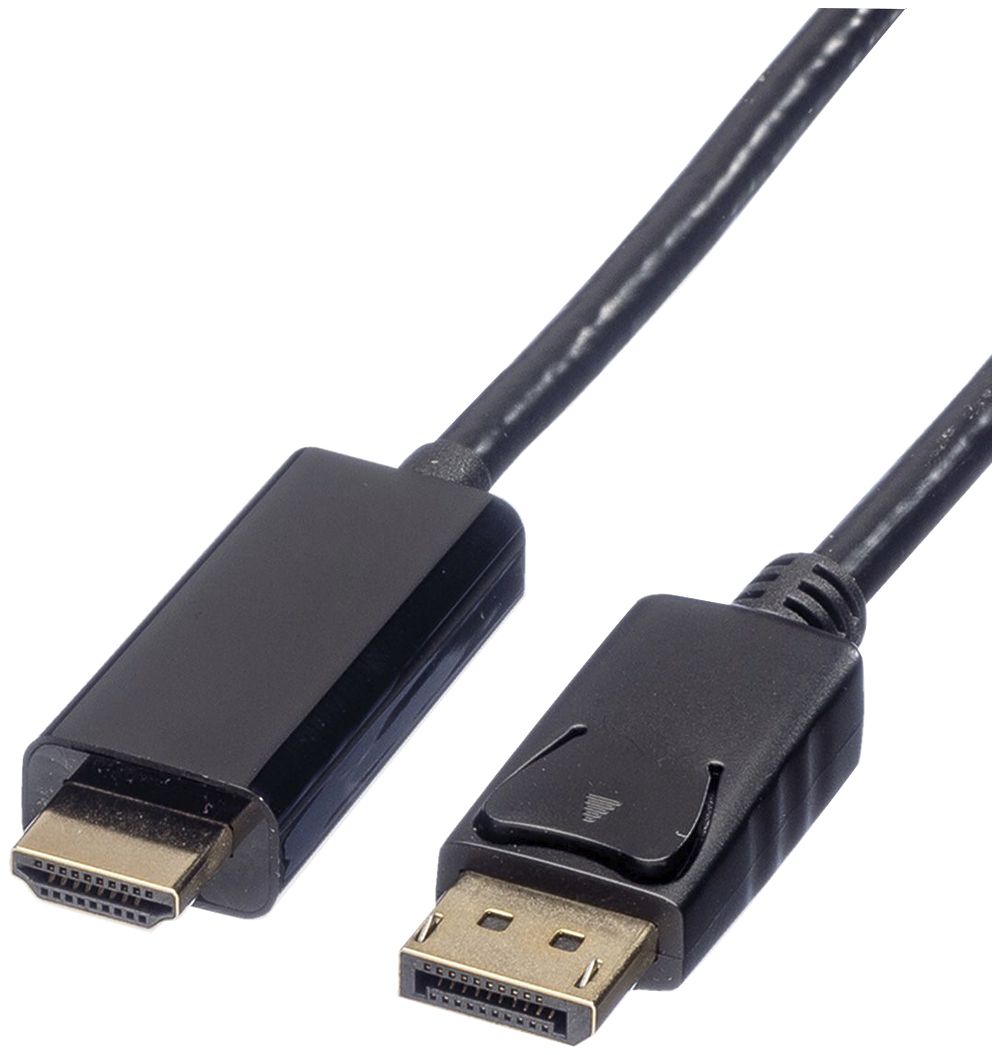 Câble DisplayPort/HDMI ROLINE 4K@60Hz (DisplayPort 1.2) noir 5m