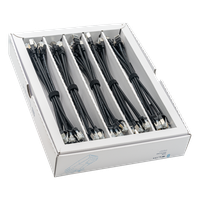 SLIM Patchkabel: 25cm, schwarz, 50-Pack Cat.6A, U/FTP, LSOH, Klinke unbrechbar