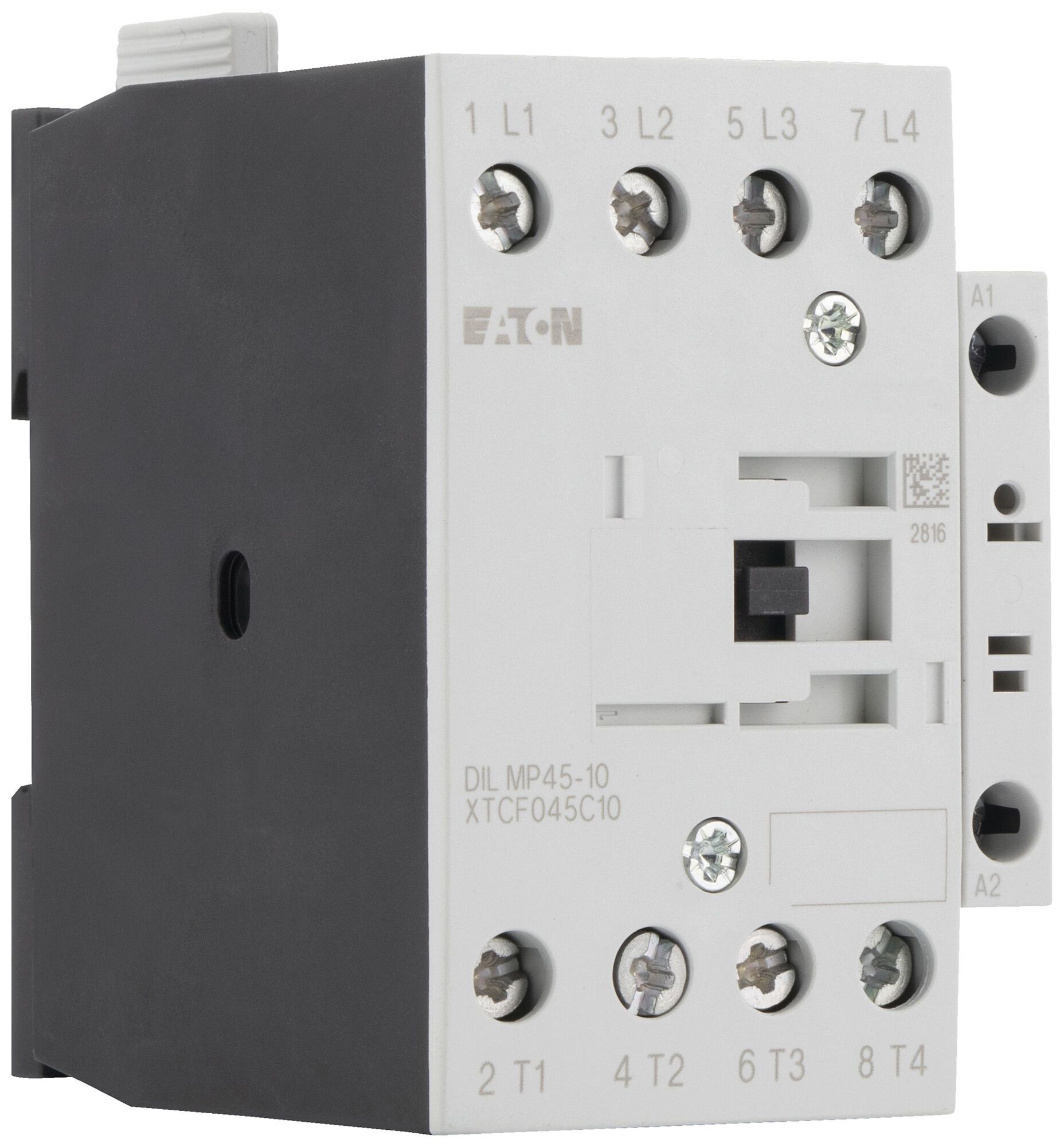 Contattore di potenza Eaton DILMP45-10 24…27V DC 4NO 45A 25A 11kW 7kW 24…690V