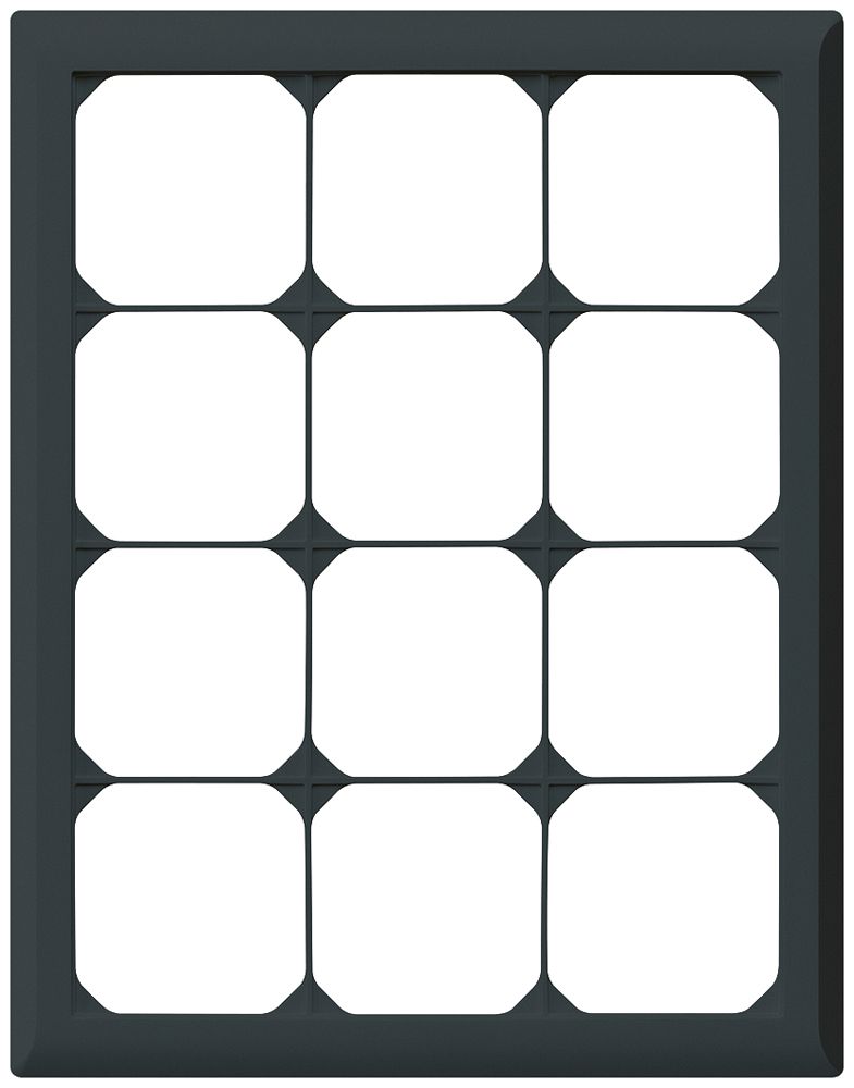 UP-Abdeckrahmen kallysto.line 4×3 schwarz vertikal 272×212mm