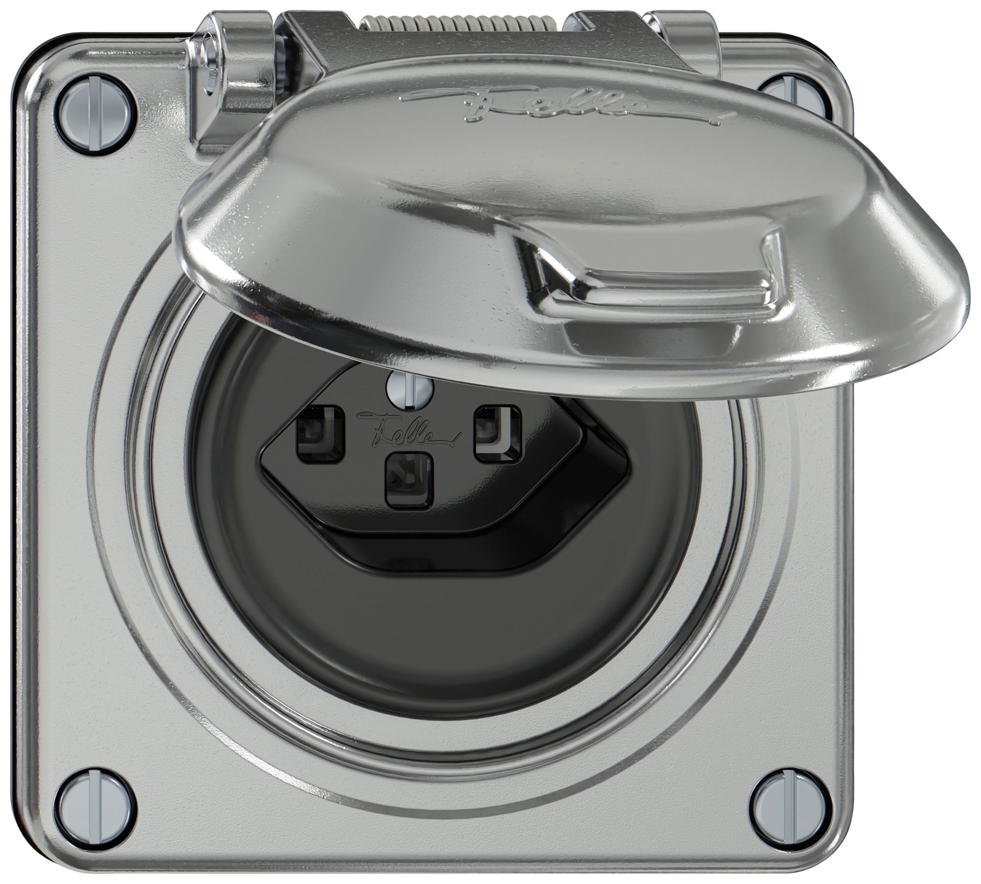 Presa ELEMENT SNAPFIX® 1×tipo 23 16A 250V con coperchio IP20 all