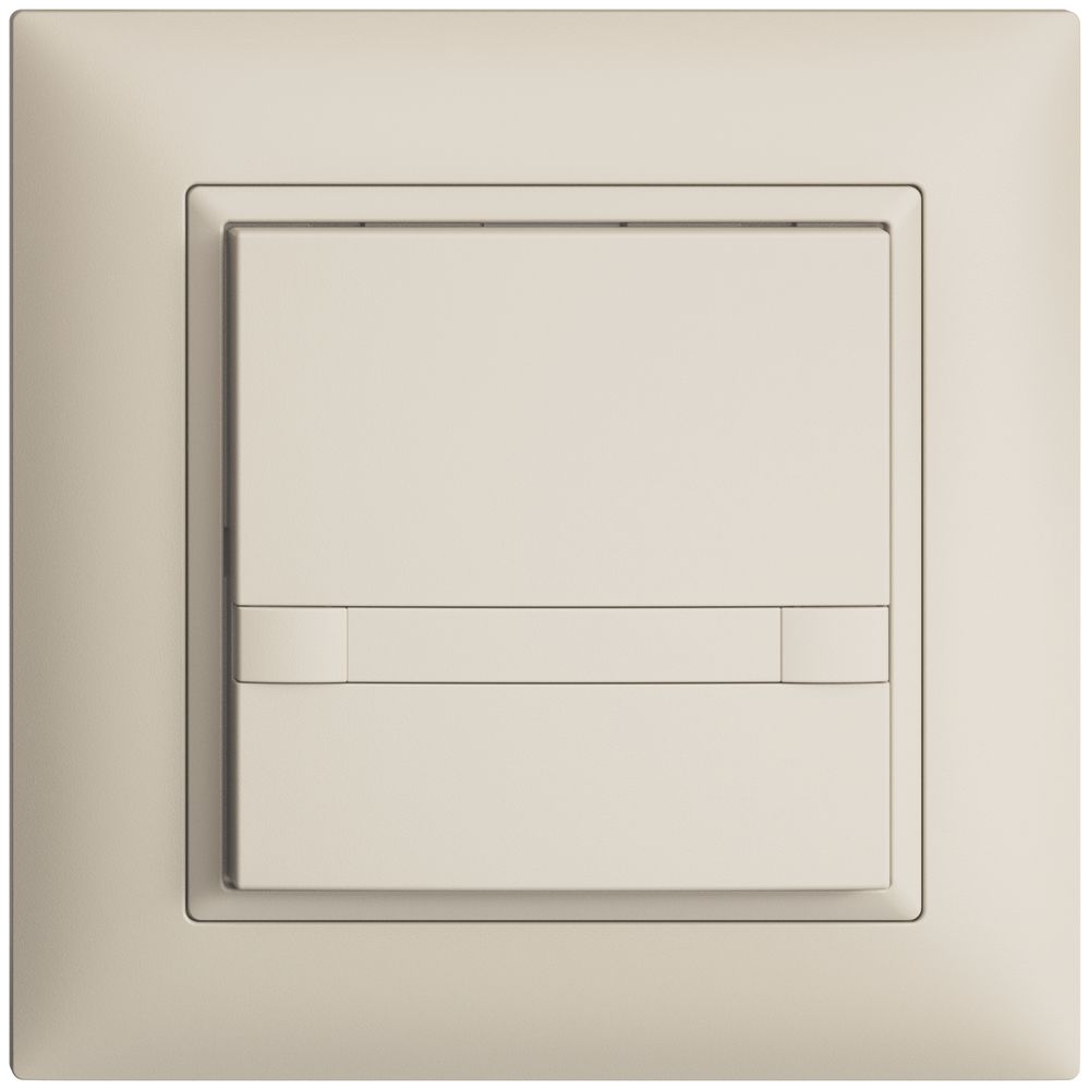 Poussoir ENC KNX 1× EDIZIOdue colore crema RGB sans LED avec insert papier