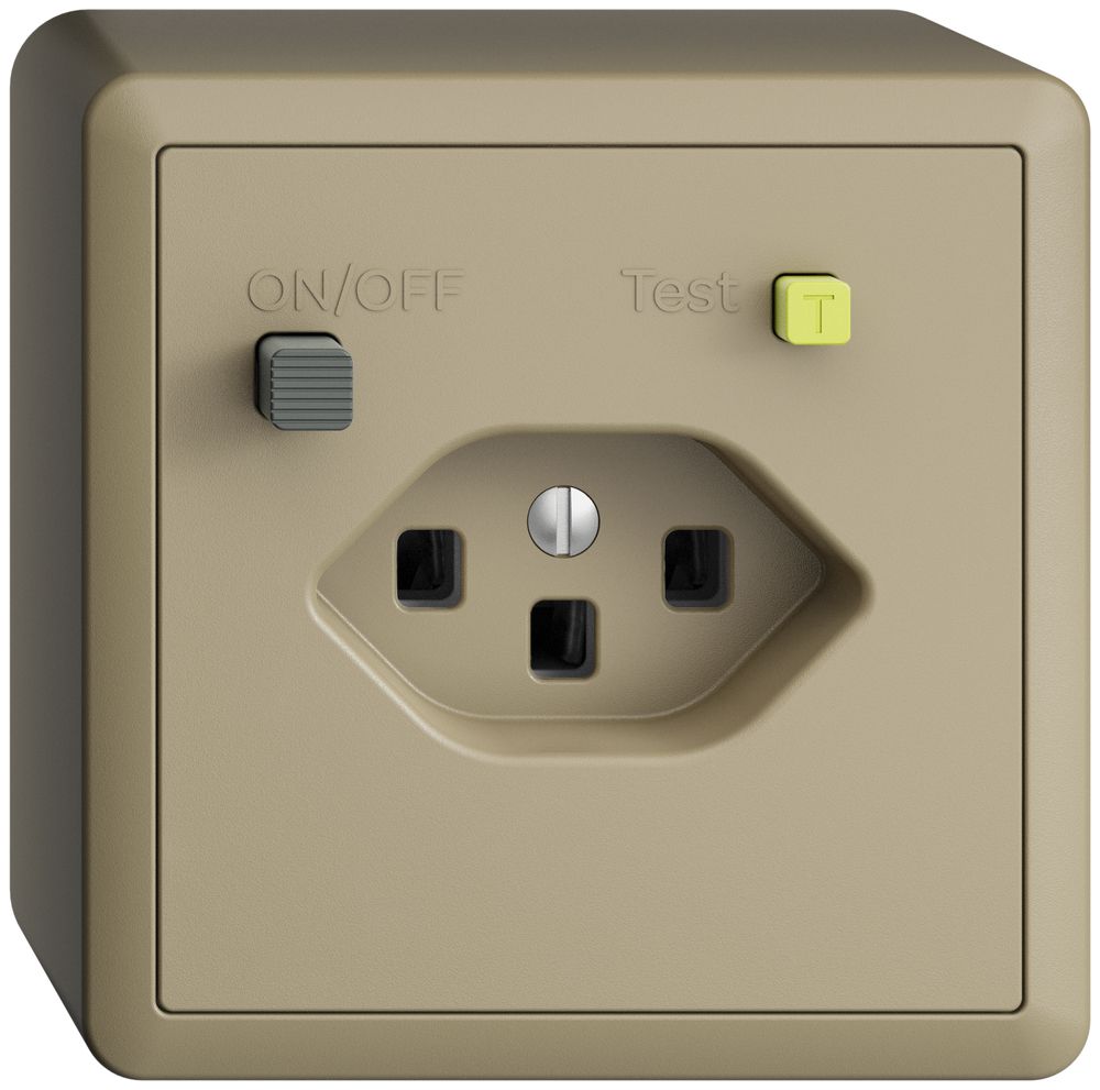 AP-Steckdose EDIZIOdue T23 FI 30mA sand