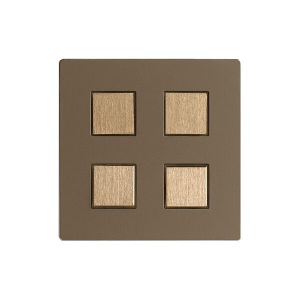 Abdeckset EDIZIOdue elegance für 4×Taster hazel