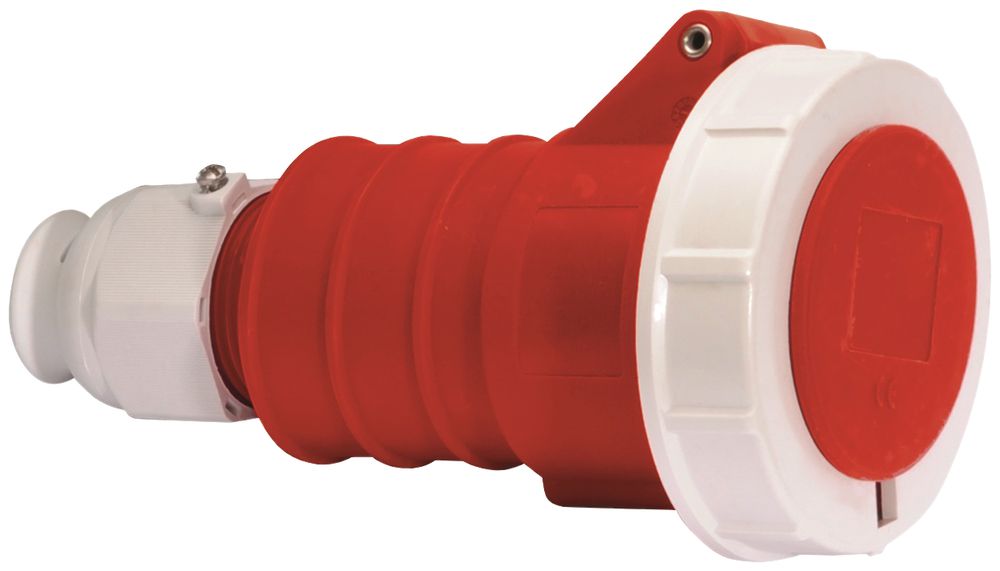 Prise mob.CEE Bals 4P 32A 400V 6h rouge IP67 nick.QC.TE-Plus