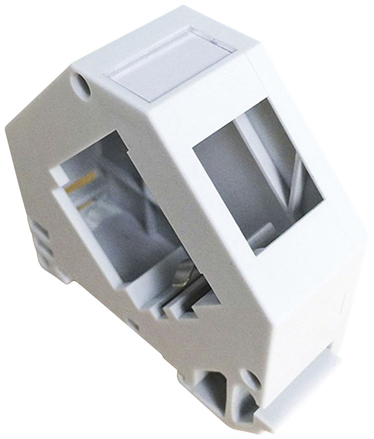 Adattatore per guida DIN ROLINE per 1 modulo Keystone ABS