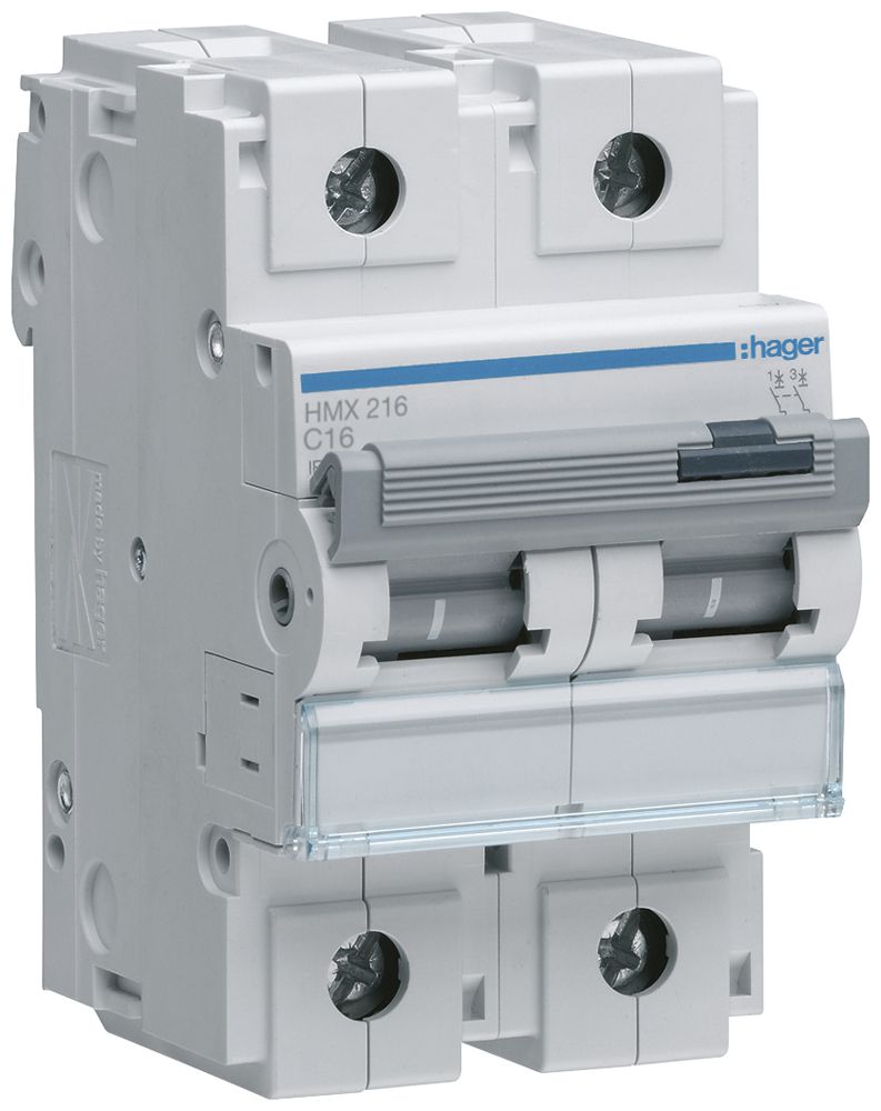 Disjoncteur Hager MCB 2P 400V type C 16A 3UM